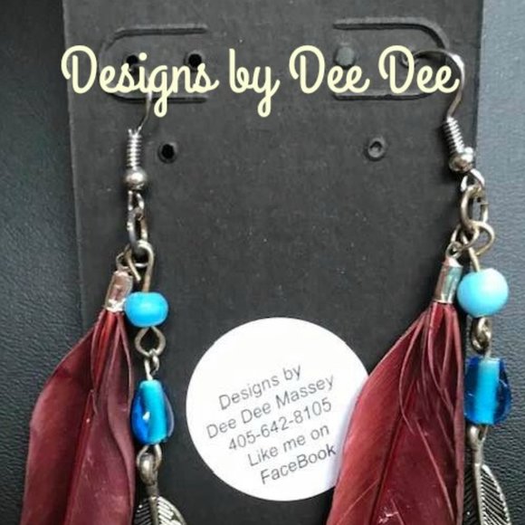 5/$20🔥Feather & Bead Drop Earrings🔥Bundle special price - Picture 2 of 2